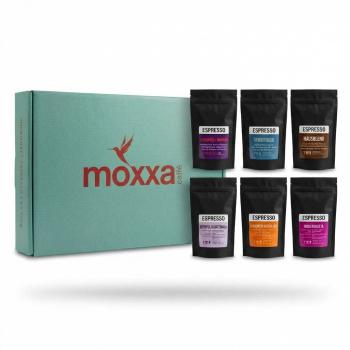 Preview: Probierset in der Farbe türkis mit 6x 100g Espresso-Sorten