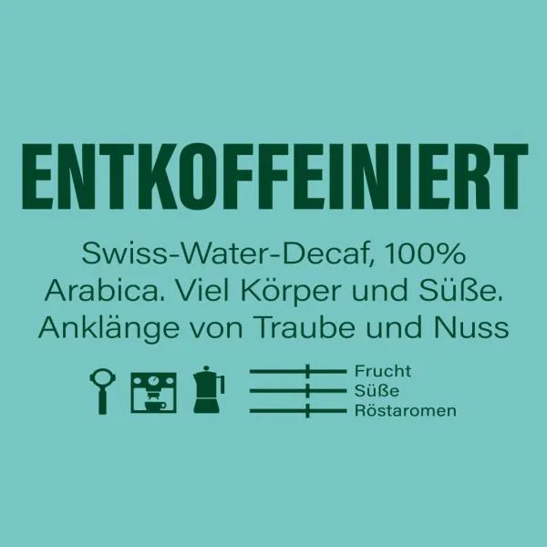 Etikett moxxa Espresso Decaf Entkoffeiniert Etikett moxxa Espresso Decaf Entkoffeiniert