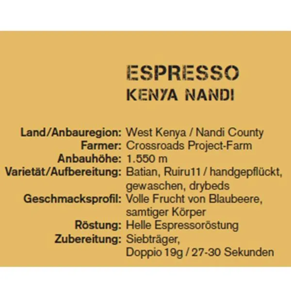 Moxxa Stückgut Edition Espresso Kenya Nandi