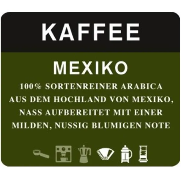Label Kaffee Mexiko