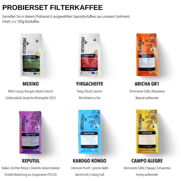 Probierset Filter Sorten